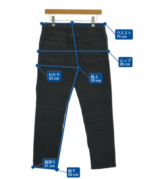 SAINT LAURENT PARIS（サンローランパリ）デニムパンツ 黒 サイズ:29(S位) メンズ/2200676306019