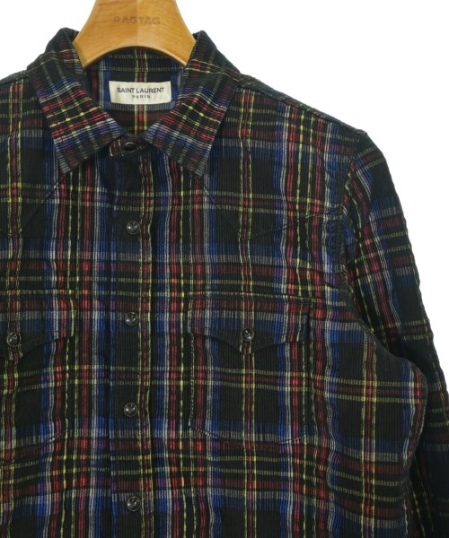 SAINT LAURENT PARIS（サンローランパリ）カジュアルシャツ 黒 サイズ:S メンズ/2200673383037