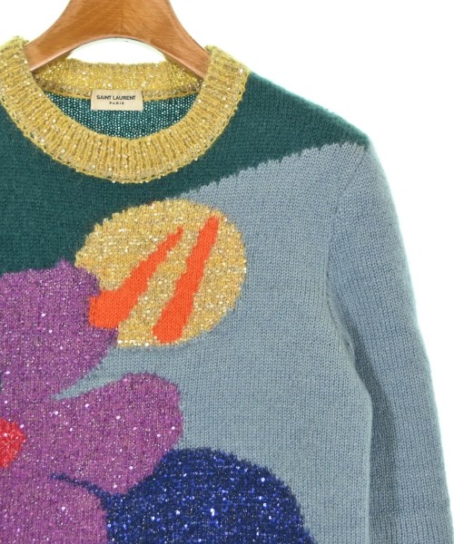 SAINT LAURENT PARIS（サンローランパリ）ニット・セーター 青 サイズ:XS レディース/2200678338018