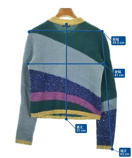 SAINT LAURENT PARIS（サンローランパリ）ニット・セーター 青 サイズ:XS レディース/2200678338018