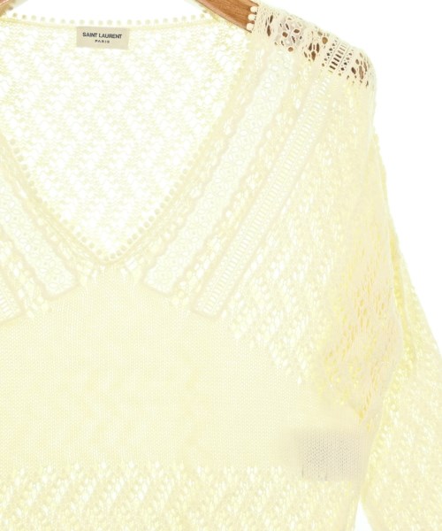 SAINT LAURENT PARIS（サンローランパリ）ニット・セーター 白 サイズ:XS レディース/2200678996317