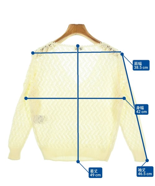 SAINT LAURENT PARIS（サンローランパリ）ニット・セーター 白 サイズ:XS レディース/2200678996317