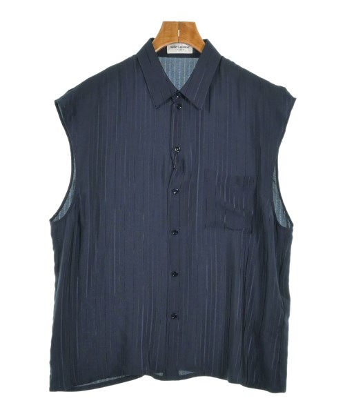 SAINT LAURENT PARIS(サンローランパリ)カジュアルシャツ 紺 サイズ:39(M位)/2200693897149