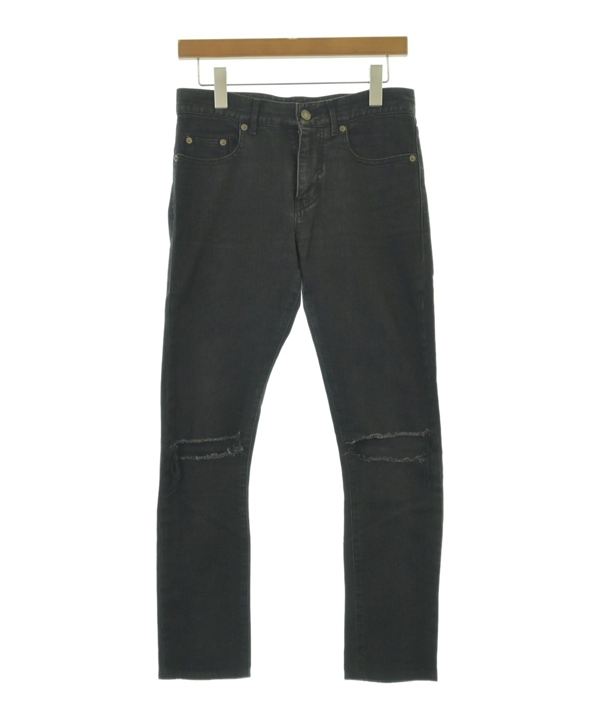 サンローラン（Saint Laurent） ブラックデニム　サイズS（27） SAINT LAURENT PARIS（サンローランパリ）デニムパンツ 黒 サイズ:27