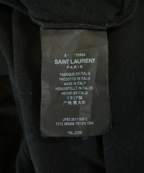 SAINT LAURENT PARIS（サンローランパリ）Tシャツ・カットソー 黒 サイズ:S メンズ/2200696948022