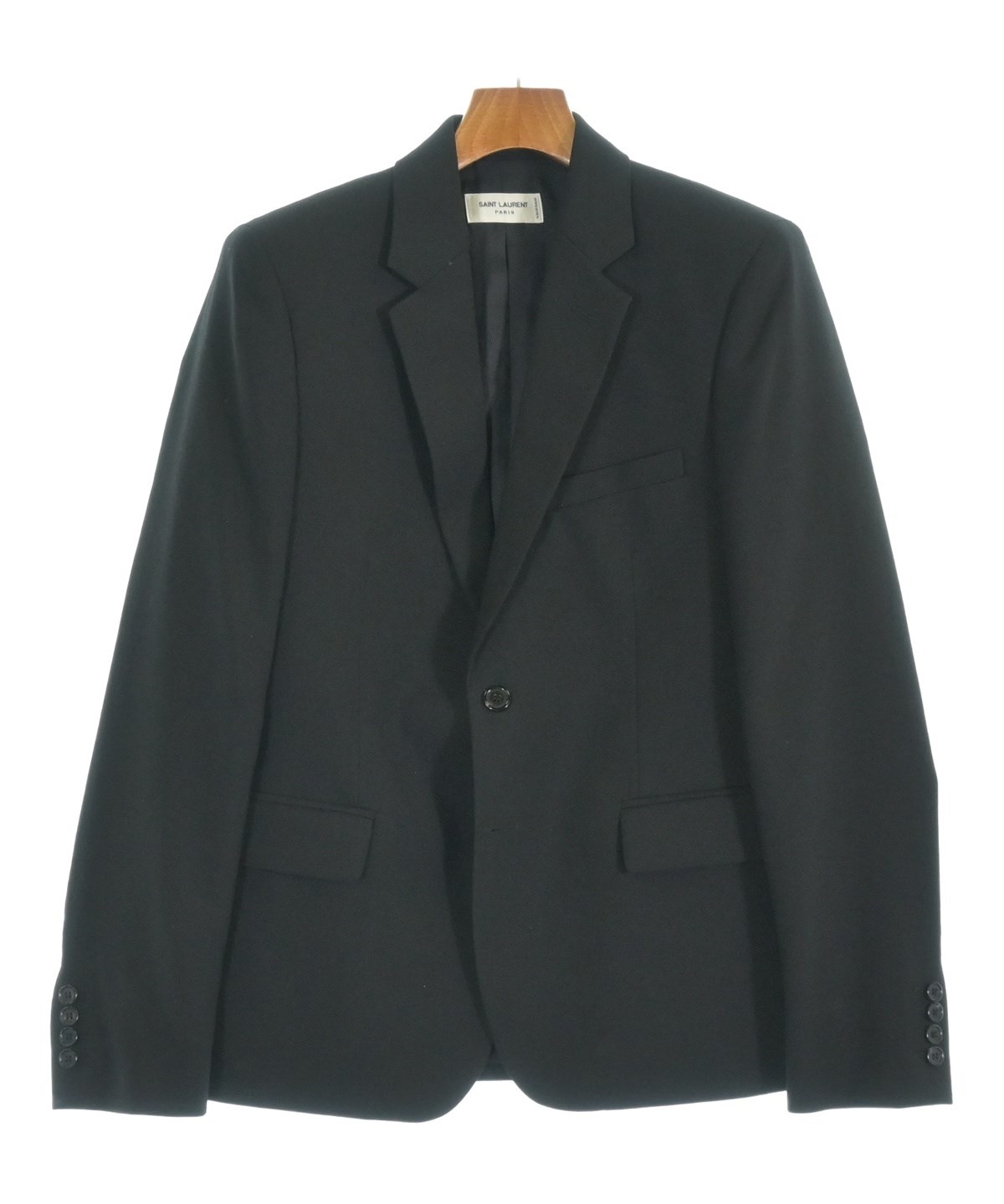 新品 SAINT LAURENT テーラードジャケット ブラック SAINT LAURENT PARIS（サンローランパリ）テーラードジャケット 黒