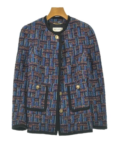 SAINT LAURENT PARIS(サンローランパリ)ノーカラージャケット その他（柄物・カラフル） サイズ:34(XXS位)/2200701682026