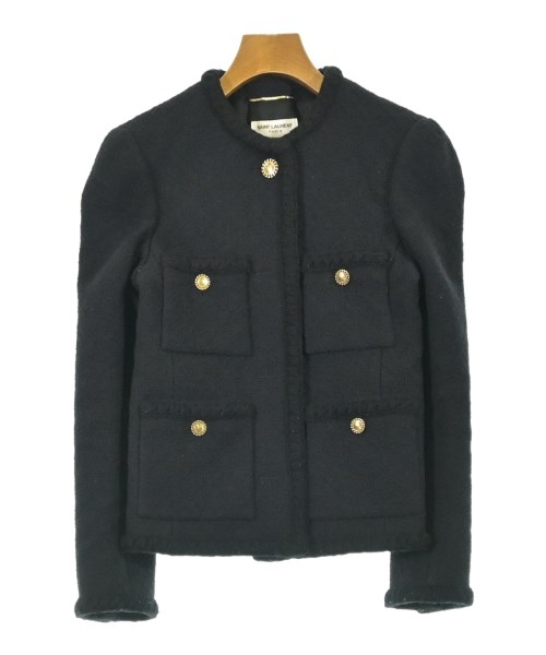 SAINT LAURENT PARIS(サンローランパリ)ノーカラージャケット 黒 サイズ:38(M位)/2200701682033