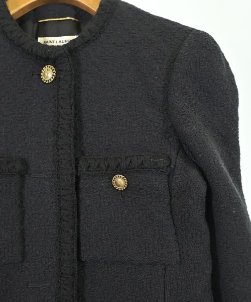 SAINT LAURENT PARIS（サンローランパリ）ノーカラージャケット 黒 サイズ:38(M位) レディース/2200701682033