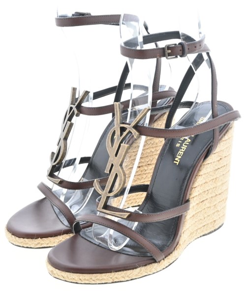 SAINT LAURENT PARIS(サンローランパリ)サンダル 茶 サイズ:EU37(23.5cm位)/2200701682224