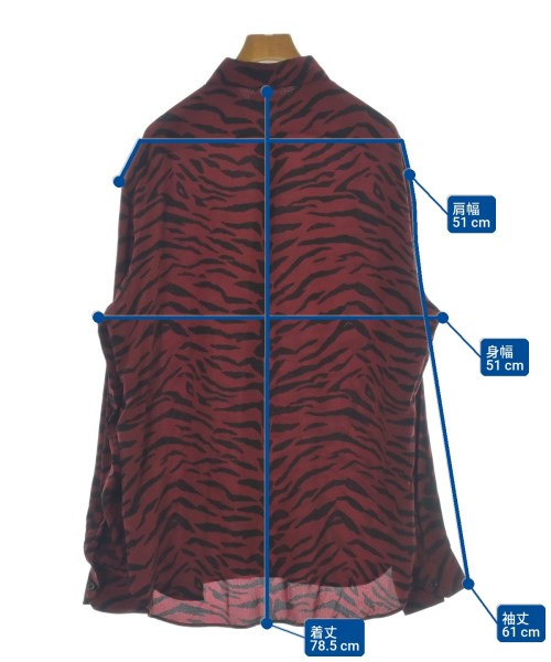 SAINT LAURENT PARIS（サンローランパリ）カジュアルシャツ 赤 サイズ:41(M位) メンズ/2200656618040