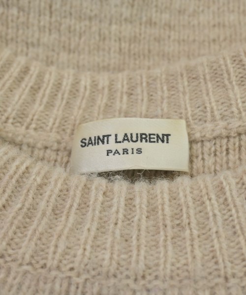 SAINT LAURENT PARIS（サンローランパリ）ニット・セーター ベージュ サイズ:S レディース/2200657495022