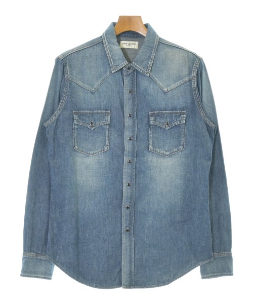 SAINT LAURENT PARIS(サンローランパリ)カジュアルシャツ 青 サイズ:M/2200660539072