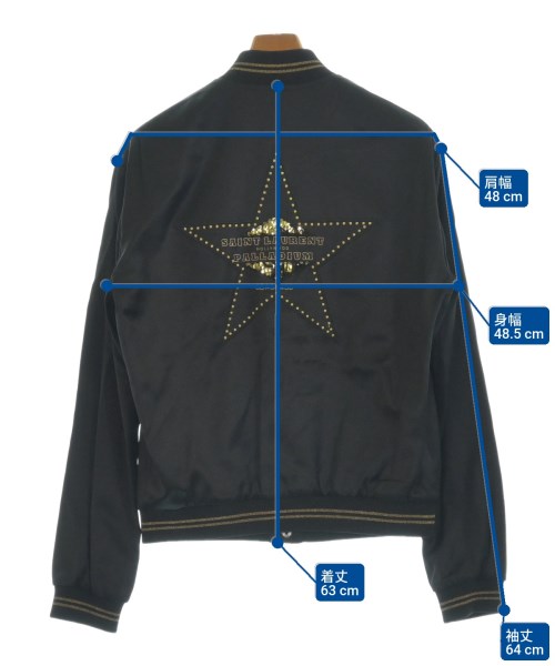 SAINT LAURENT PARIS（サンローランパリ）スタジャン 黒 サイズ:48(L位) メンズ/2200660938097