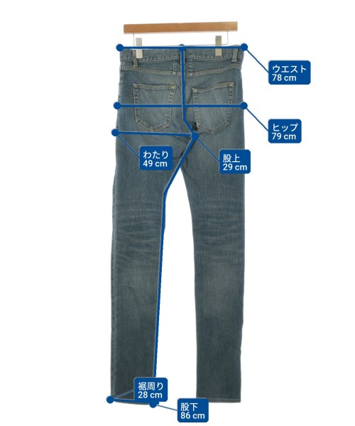 SAINT LAURENT PARIS（サンローランパリ）デニムパンツ 青 サイズ:28(S位) メンズ/2200711020023