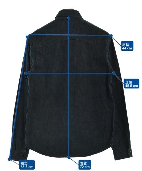 SAINT LAURENT PARIS（サンローランパリ）カジュアルシャツ 紺 サイズ:XS メンズ/2200703129673