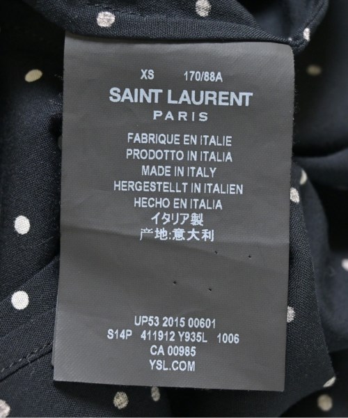 SAINT LAURENT PARIS（サンローランパリ）カジュアルシャツ 黒 サイズ:XS メンズ/2200711377066