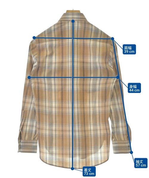 SAINT LAURENT PARIS（サンローランパリ）カジュアルシャツ 茶 サイズ:36(XS位) メンズ/2200711377073