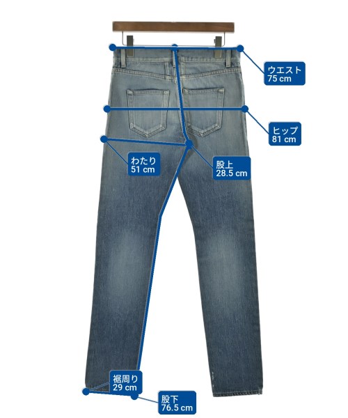SAINT LAURENT PARIS（サンローランパリ）デニムパンツ 青 サイズ:27(XS位) メンズ/2200711377097