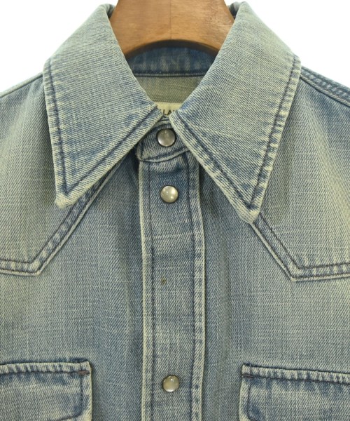 SAINT LAURENT PARIS（サンローランパリ）カジュアルシャツ 青 サイズ:S レディース/2200704888029