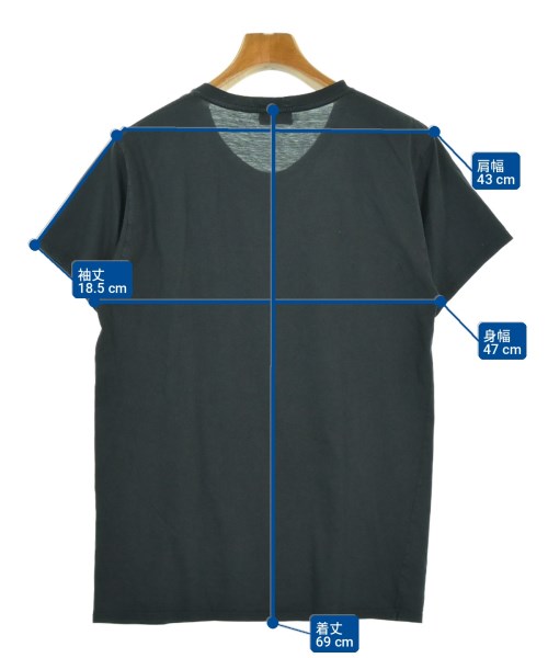 SAINT LAURENT PARIS（サンローランパリ）Tシャツ・カットソー 黒 サイズ:XS メンズ/2200717057061