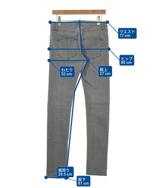 SAINT LAURENT PARIS（サンローランパリ）デニムパンツ グレー サイズ:29(S位) メンズ/2200645307030