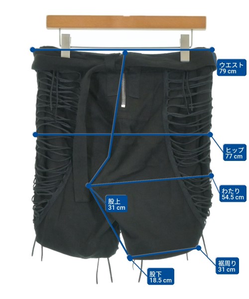 SAINT LAURENT PARIS（サンローランパリ）ショートパンツ 黒 サイズ:34(XXS位) レディース/2200647184073