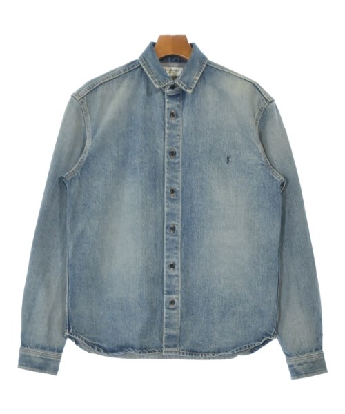 SAINT LAURENT PARIS(サンローランパリ)カジュアルシャツ 青 サイズ:S/2200645535044