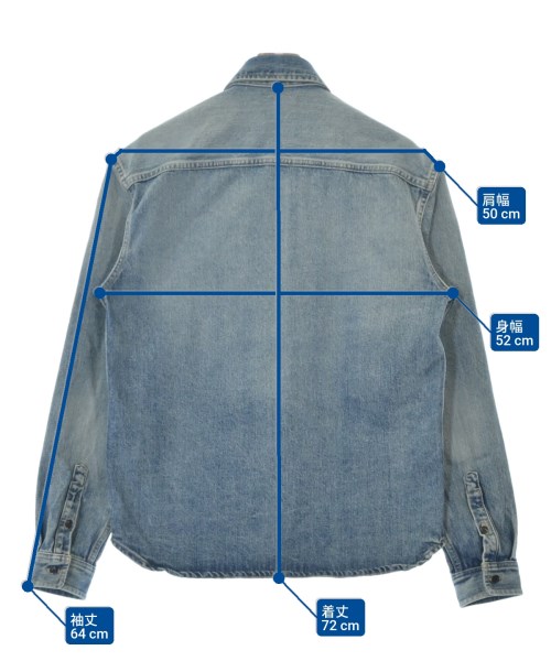 SAINT LAURENT PARIS（サンローランパリ）カジュアルシャツ 青 サイズ:S メンズ/2200645535044