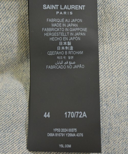 SAINT LAURENT PARIS（サンローランパリ）デニムジャケット 青 サイズ:44(S位) メンズ/2200653411026