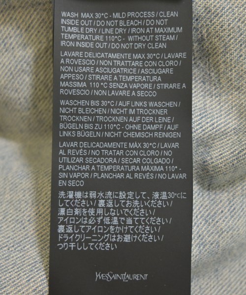 SAINT LAURENT PARIS（サンローランパリ）デニムジャケット 青 サイズ:44(S位) メンズ/2200653411026