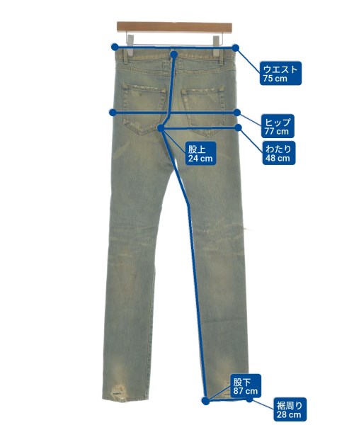 SAINT LAURENT PARIS（サンローランパリ）デニムパンツ 青 サイズ:27(XS位) メンズ/2200663889068