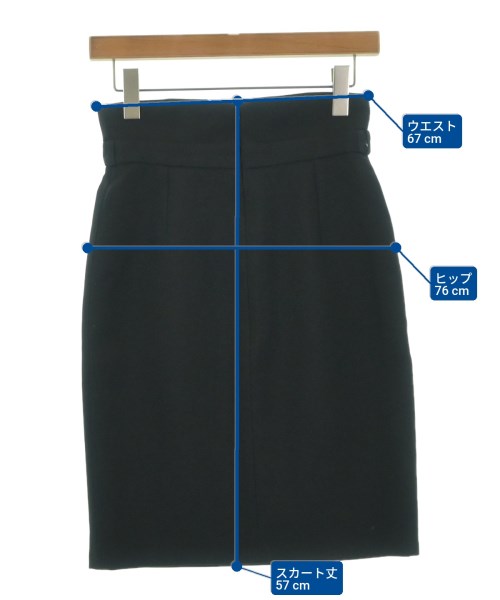 SAINT LAURENT PARIS（サンローランパリ）ひざ丈スカート 黒 サイズ:36(S位) レディース/2200661319024