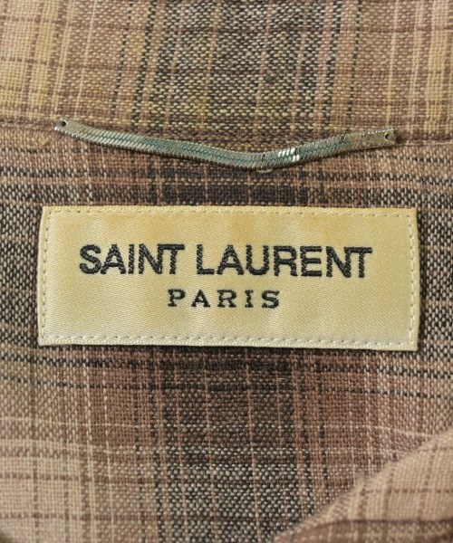 SAINT LAURENT PARIS（サンローランパリ）カジュアルシャツ 茶 サイズ:XS メンズ/2200663113040