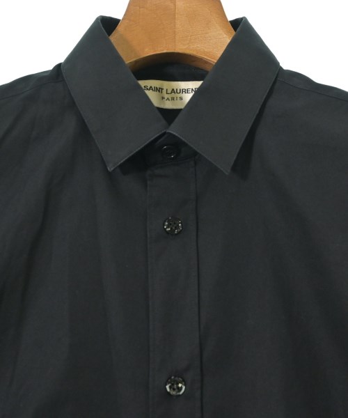 SAINT LAURENT PARIS（サンローランパリ）カジュアルシャツ 黒 サイズ:37(XS位) メンズ/2200663113057