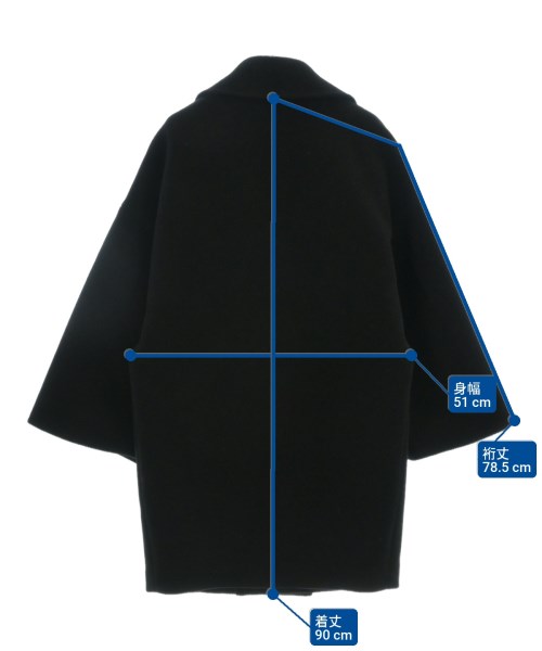 SAINT LAURENT PARIS（サンローランパリ）ピーコート 黒 サイズ:34(XS位) レディース/2200667443013