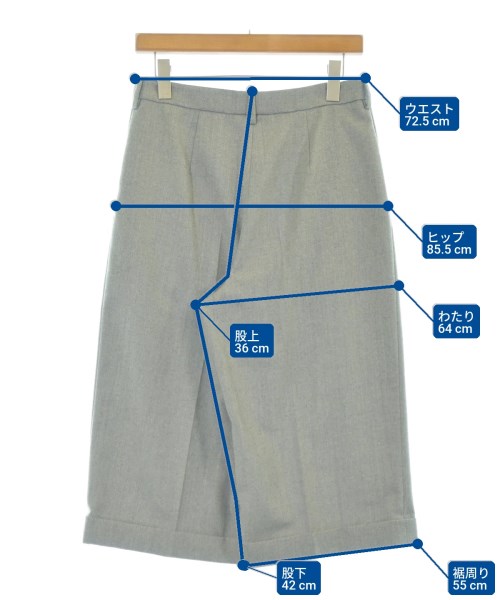 SAINT LAURENT PARIS（サンローランパリ）クロップドパンツ グレー サイズ:38(S位) レディース/2200670505043