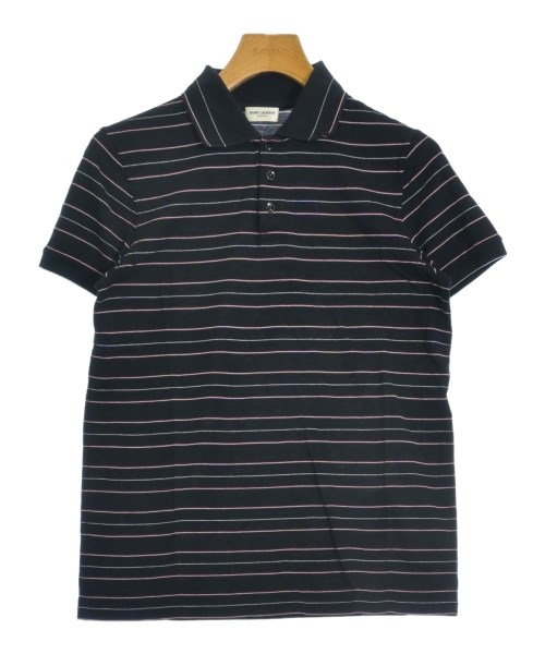 SAINT LAURENT PARIS（サンローランパリ）ポロシャツ 黒 サイズ:XS メンズ/2200724283156
