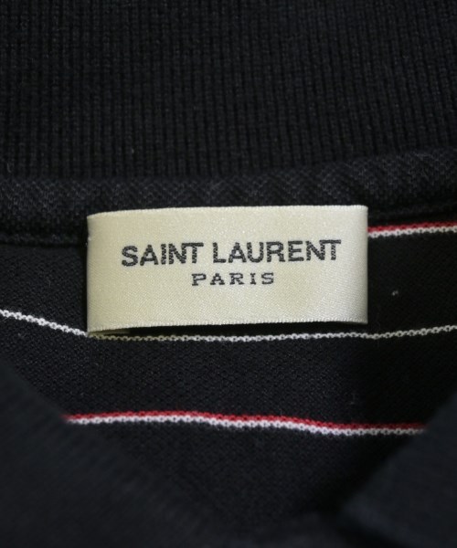 SAINT LAURENT PARIS（サンローランパリ）ポロシャツ 黒 サイズ:XS メンズ/2200724283156
