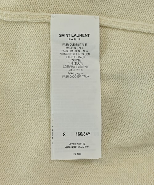 SAINT LAURENT PARIS（サンローランパリ）カーディガン 白 サイズ:S レディース/2200724454044
