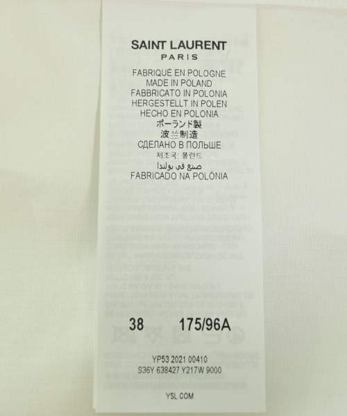 SAINT LAURENT PARIS（サンローランパリ）ドレスシャツ 白 サイズ:38(M位) メンズ/2200732028046