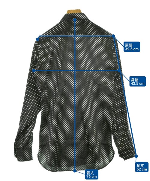 SAINT LAURENT PARIS（サンローランパリ）カジュアルシャツ 黒 サイズ:37(XS位) メンズ/2200736351119