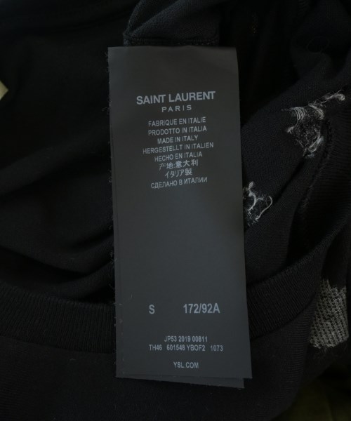 SAINT LAURENT PARIS（サンローランパリ）Tシャツ・カットソー 黒 サイズ:S メンズ/2200721048079