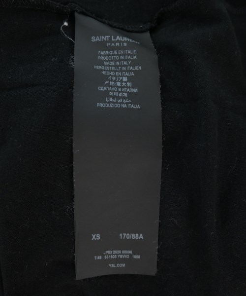SAINT LAURENT PARIS（サンローランパリ）Tシャツ・カットソー 黒 サイズ:XS メンズ/2200721048178