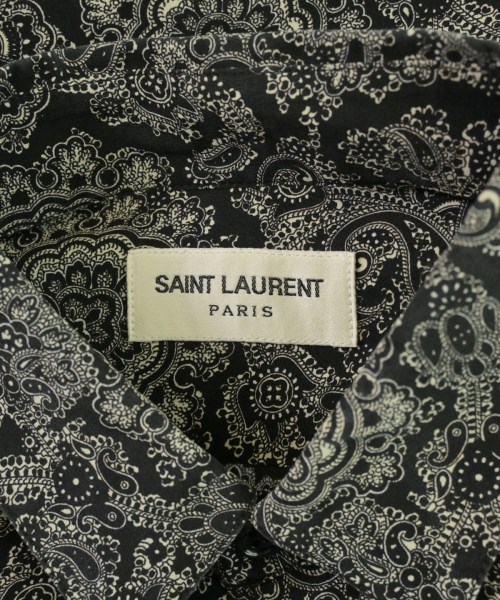 SAINT LAURENT PARIS（サンローランパリ）カジュアルシャツ 黒 サイズ:37(XS位) メンズ/2200721048239