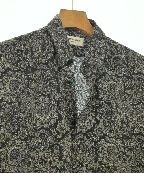 SAINT LAURENT PARIS（サンローランパリ）カジュアルシャツ 黒 サイズ:37(XS位) メンズ/2200721048239