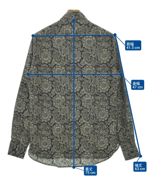 SAINT LAURENT PARIS（サンローランパリ）カジュアルシャツ 黒 サイズ:37(XS位) メンズ/2200721048239