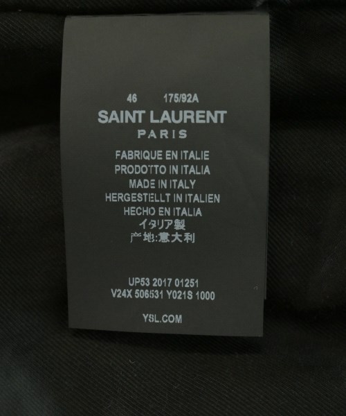 SAINT LAURENT PARIS（サンローランパリ）スタジャン 黒 サイズ:46(M位) メンズ/2200721178035