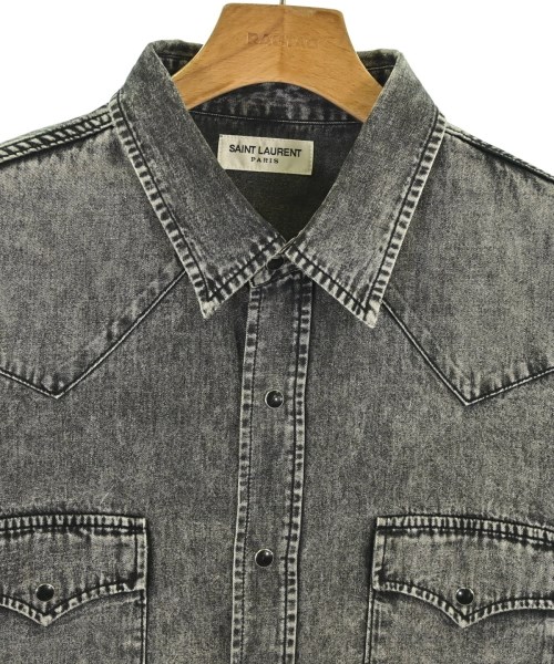 SAINT LAURENT PARIS（サンローランパリ）カジュアルシャツ グレー サイズ:XL メンズ/2200721872391