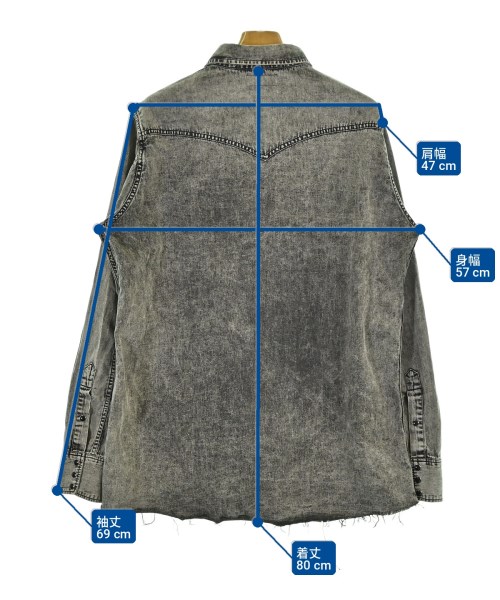 SAINT LAURENT PARIS（サンローランパリ）カジュアルシャツ グレー サイズ:XL メンズ/2200721872391